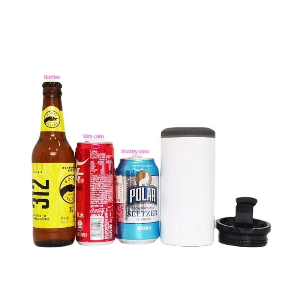 16oz CASE (25 UNITS) 4 in 1 Sublimation Skinny Slim Can Cooler