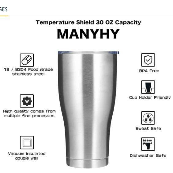 30oz CASE (25 UNITS) Insulated stainless steel Tumbler beach best camping Tumbler
