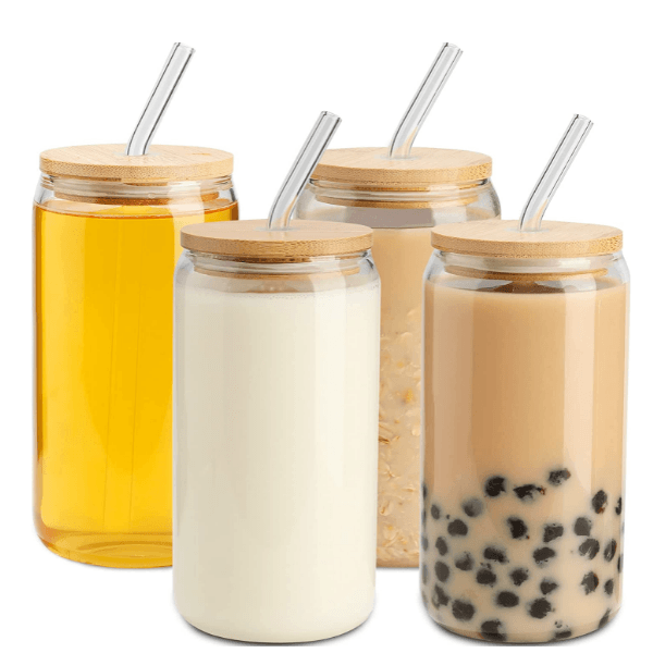 16oz CASE (32 UNITS) sublimation Glass tumbler with straws