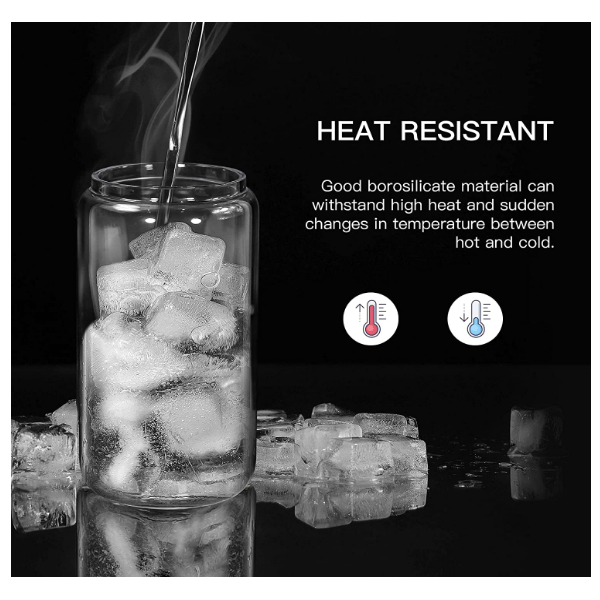 16oz CASE (32 UNITS) sublimation Glass tumbler with straws