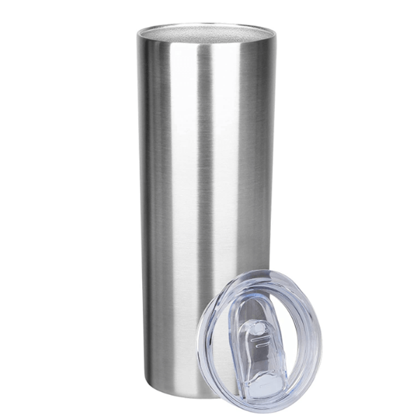 20oz CASE (30 UNITS) Straight skinny insulated tumbler / silver australia
