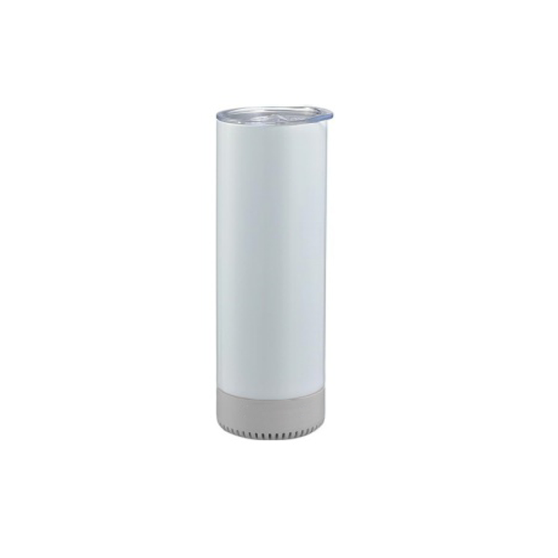20oz New Models Straight Skinny Sublimation Bluetooth Speaker Tumbler