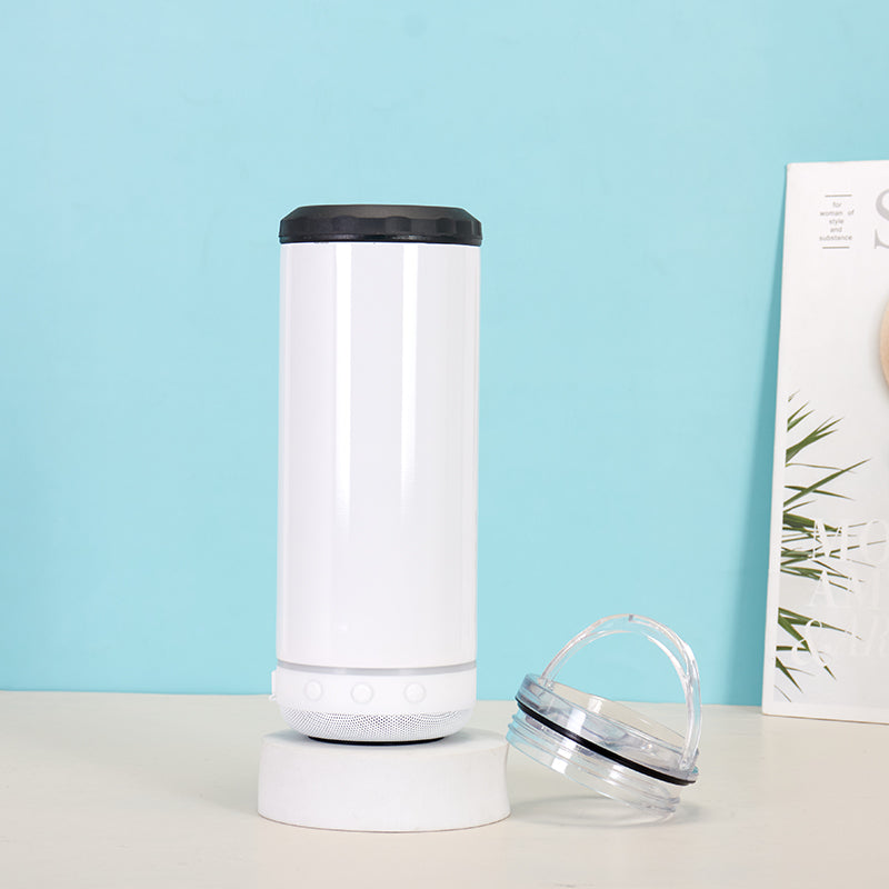 16oz Case of（UNITS 25 PCS） Sublimation Blank Speaker Beer Can Cooler Stainless Steel  Bluetooth Speaker