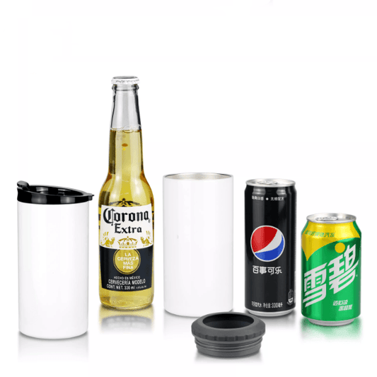 16oz CASE (25 UNITS) 4 in 1 Sublimation Skinny Slim Can Cooler
