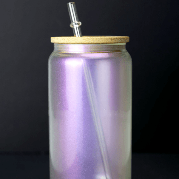 16oz CASE (32 UNITS) rainbow Glitter Sublimation Matte Beer Glass Can Tumbler