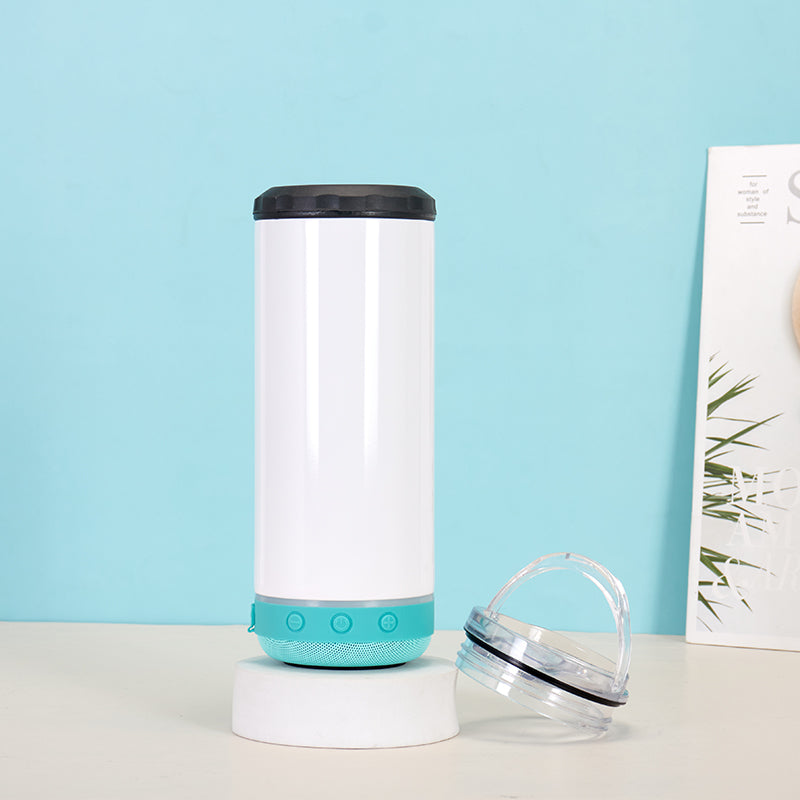 16oz Case of（UNITS 25 PCS） Sublimation Blank Speaker Beer Can Cooler Stainless Steel  Bluetooth Speaker