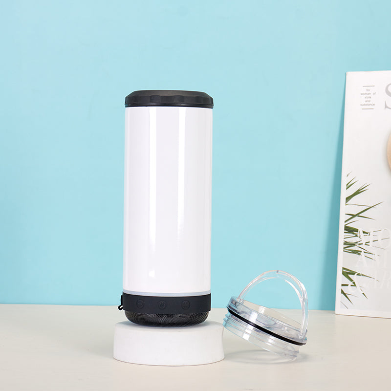 16oz Case of（UNITS 25 PCS） Sublimation Blank Speaker Beer Can Cooler Stainless Steel  Bluetooth Speaker