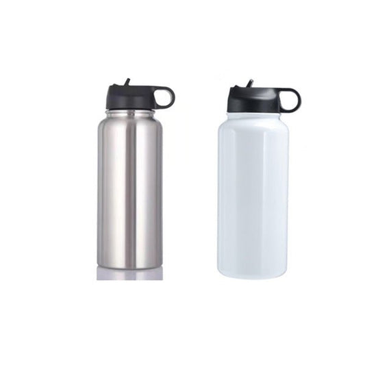 32oz (25UNIT) SublimationTumbler Flask Vacuum Insulated Flask Stainless Steel Water Bottle Wide Mouth Outdoors Sports Bottle