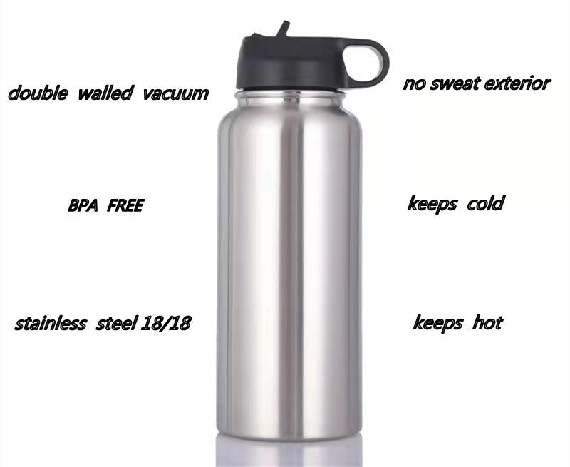 32oz (25UNIT) SublimationTumbler Flask Vacuum Insulated Flask Stainless Steel Water Bottle Wide Mouth Outdoors Sports Bottle