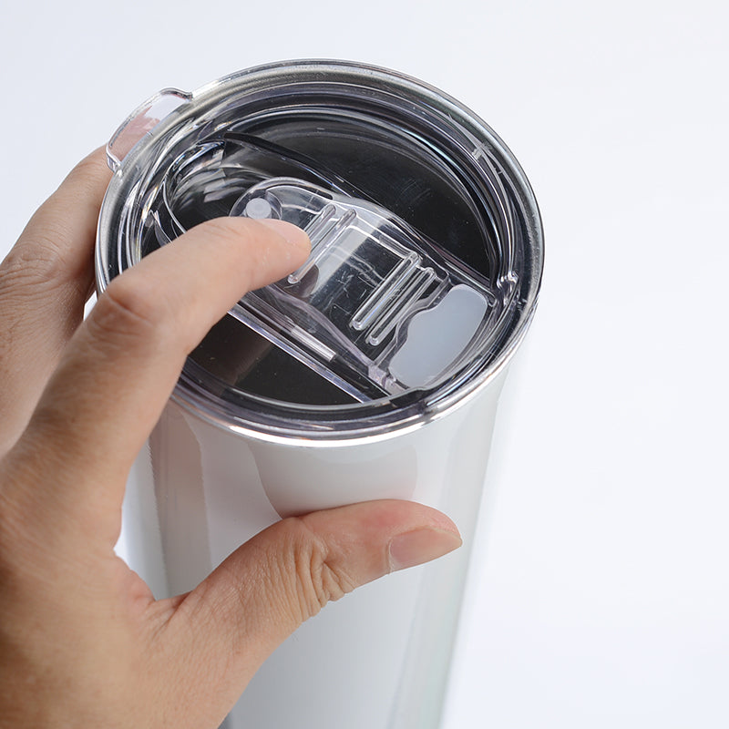 20oz Sublimation Skinny Strainght Tumbler with Stainless Steel Straw