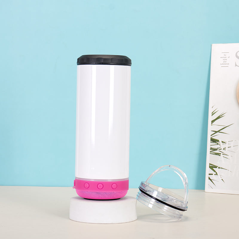 16oz Case of（UNITS 25 PCS） Sublimation Blank Speaker Beer Can Cooler Stainless Steel  Bluetooth Speaker