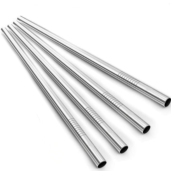 (24 Sticks) Pack 9.5"  Reusable Stainless Steel Metal Straws