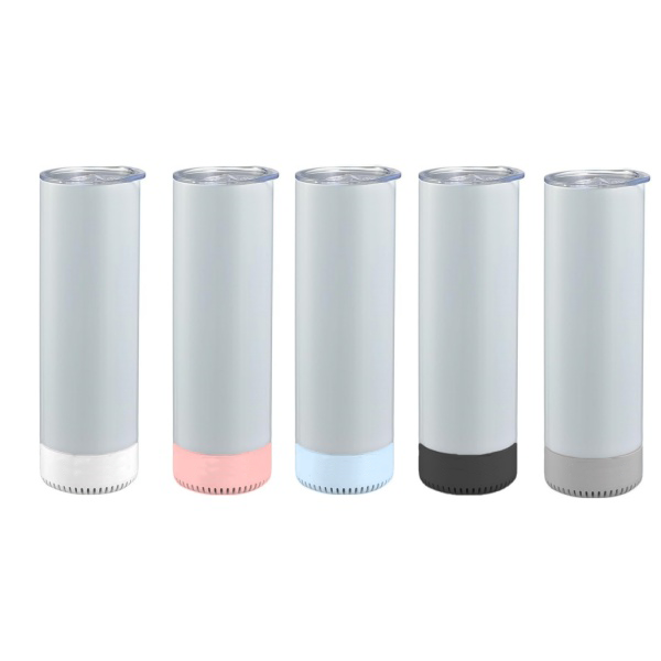 20oz New Models Straight Skinny Sublimation Bluetooth Speaker Tumbler