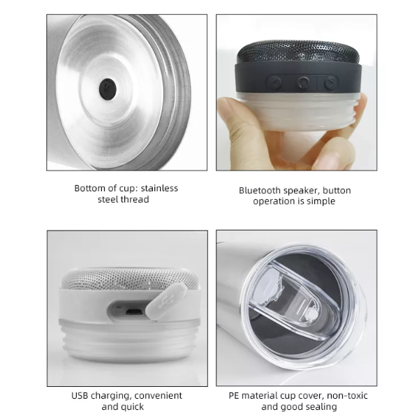 20oz CASE (25 UNITS) Sublimation USB bluetooth speaker tumbler