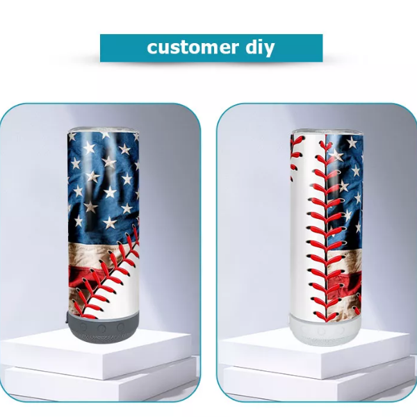 20oz CASE (25 UNITS) Sublimation USB bluetooth speaker tumbler