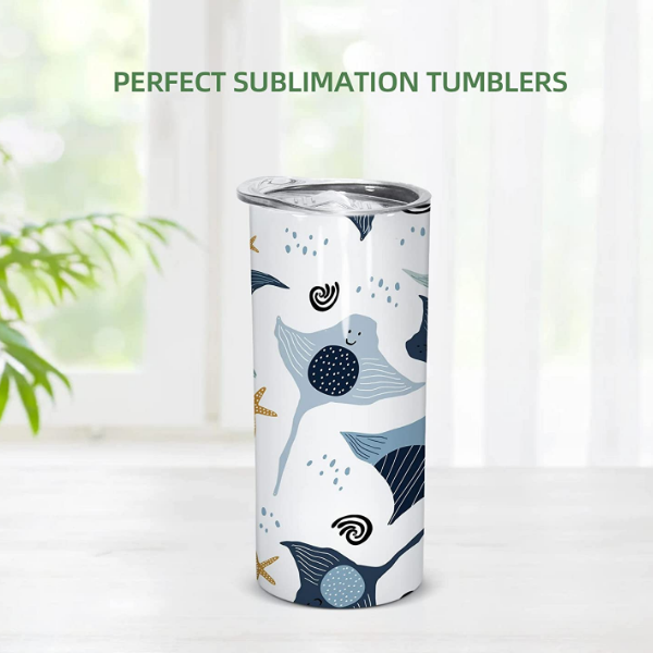 15oz CASE (30 UNITS) Sublimation straight skinny tumbler