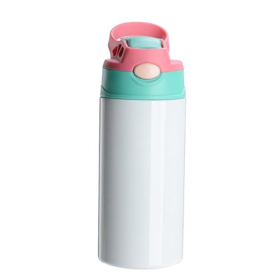 12oz/20oz CASE (25 UNITS) (5pink+5bule+5red+5skybule+5yellow) Kid sublimation Strainght Insulated Tumbler cute sippy cup stainless steel water bottle